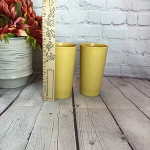 Vintage Tupperware 12oz tumblers harvest colors